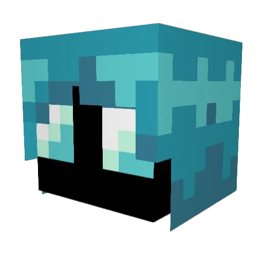 Cosmorian Minecraft avatar head, 3D render