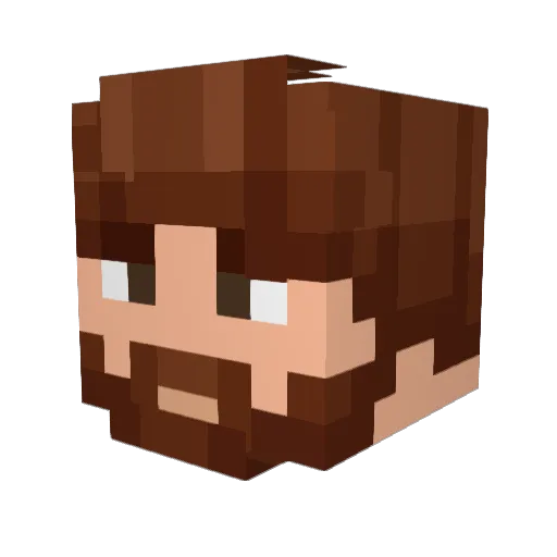 Cosmos3 Minecraft avatar head, 3D render