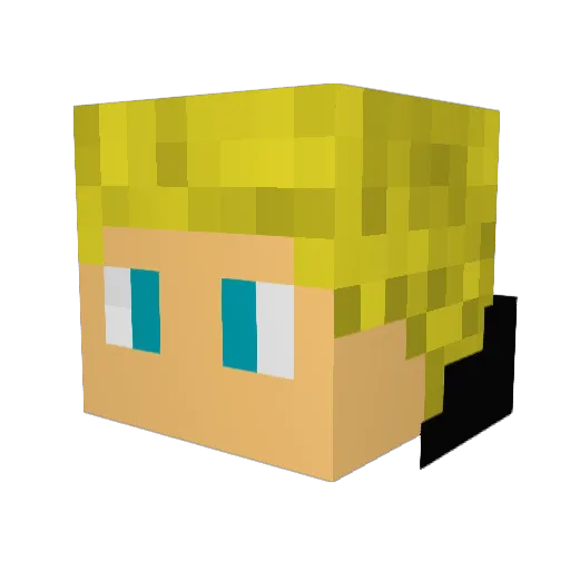 Cosmoz54 Minecraft avatar head, 3D render