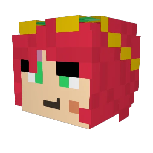 Cosolix Minecraft avatar head, 3D render