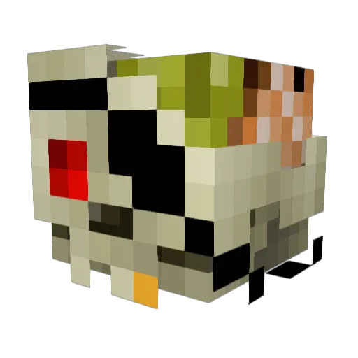 CosplayDePirata Minecraft avatar head, 3D render
