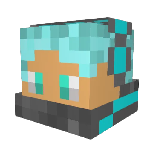 Cossinum Minecraft avatar head, 3D render