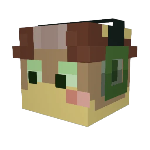Cossmx Minecraft avatar head, 3D render