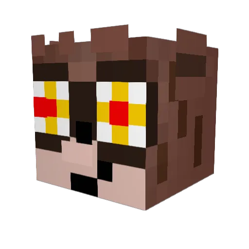 CosszamickeyD Minecraft avatar head, 3D render