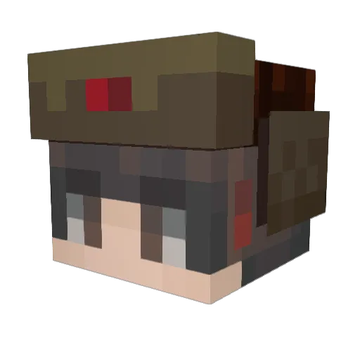 Costejio Minecraft avatar head, 3D render