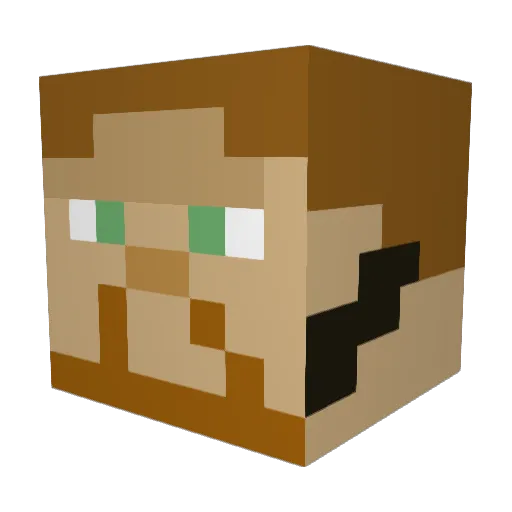 Costelone Minecraft avatar head, 3D render
