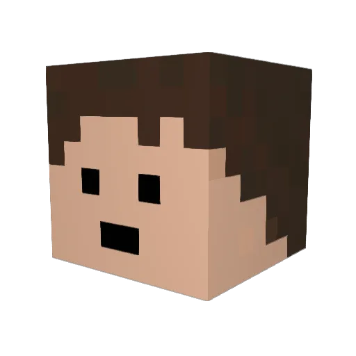 Costing Minecraft avatar head, 3D render