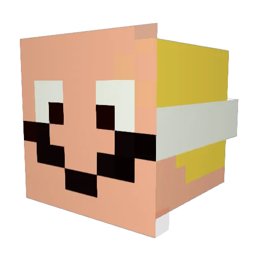CostinhaDuGrau Minecraft avatar head, 3D render