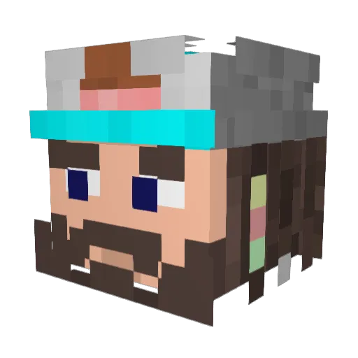 CostlyCardboard Minecraft avatar head, 3D render