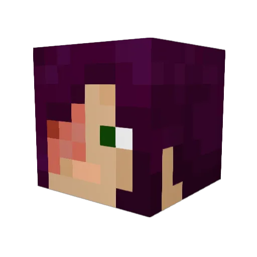 Cot0Vata Minecraft avatar head, 3D render