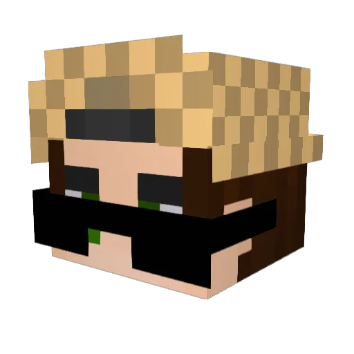 Cote5422 Minecraft avatar head, 3D render