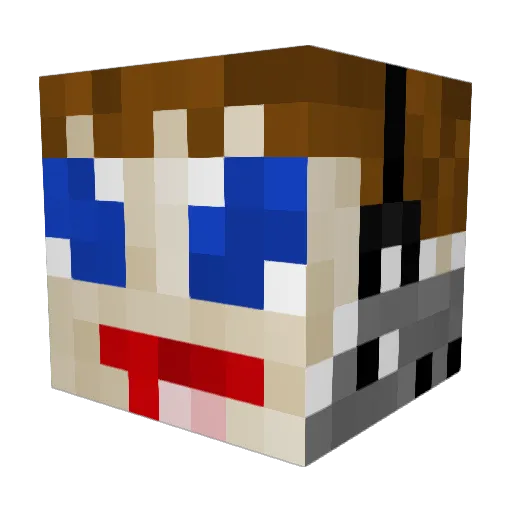 Cote_3 Minecraft avatar head, 3D render