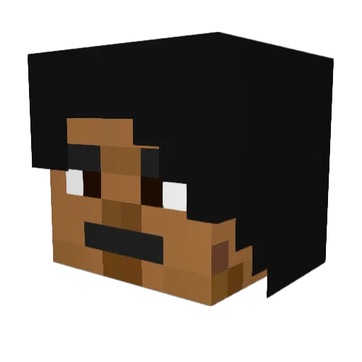 Cothico Minecraft avatar head, 3D render