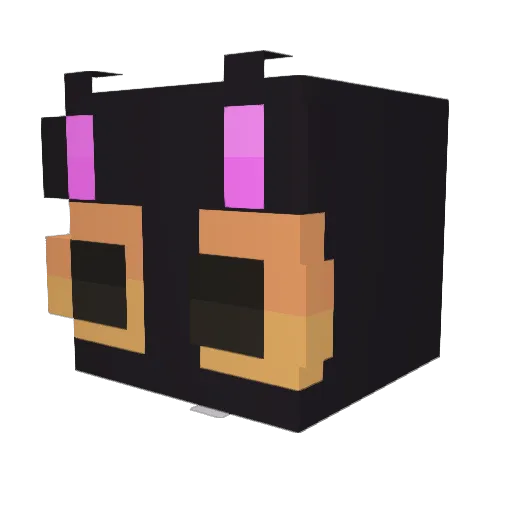 Cotiee Minecraft avatar head, 3D render