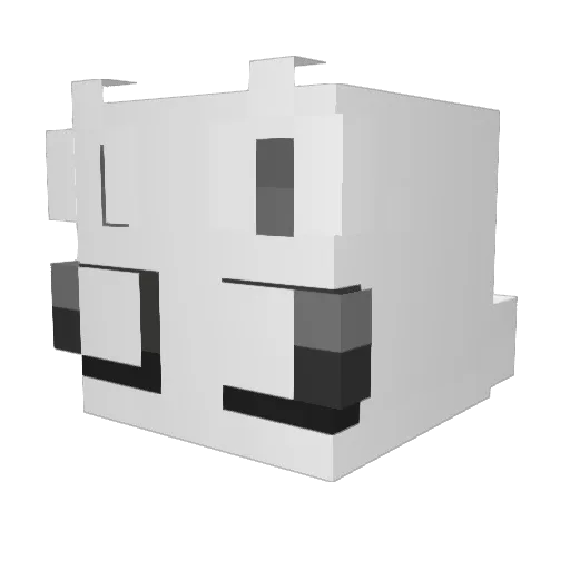 Cotrex Minecraft avatar head, 3D render