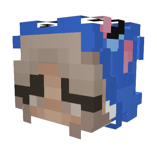 CotteStitch Minecraft avatar head, 3D render
