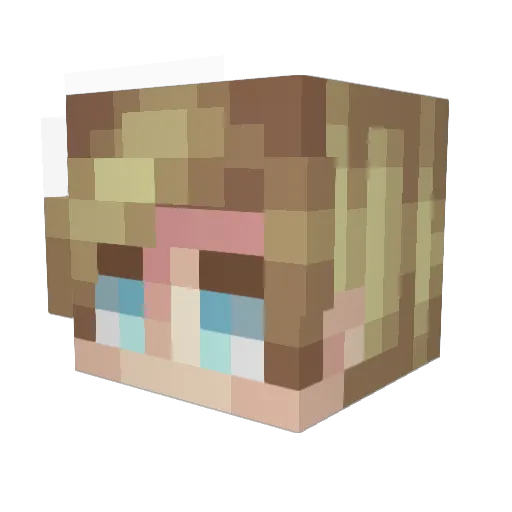 Cotton208 Minecraft avatar head, 3D render