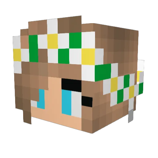 CottonCandy2004 Minecraft avatar head, 3D render