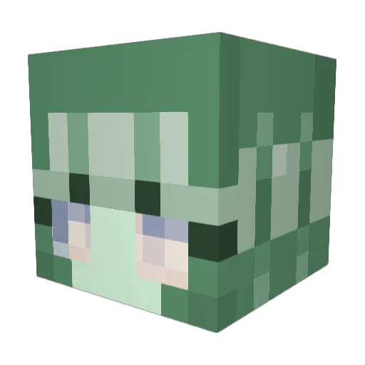 CottonCute Minecraft avatar head, 3D render