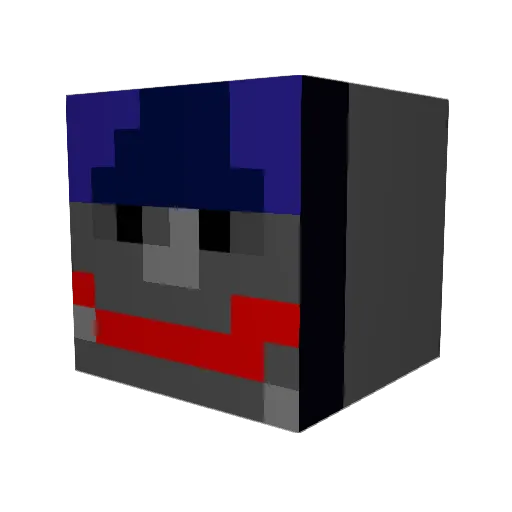 CottonPicker13 Minecraft avatar head, 3D render