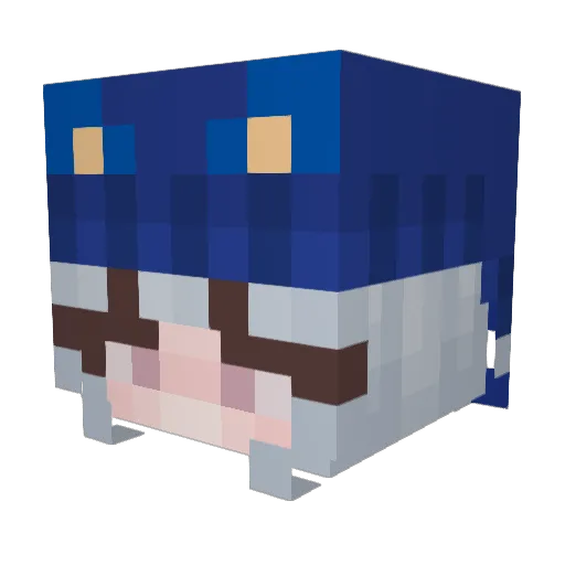 CottonPuff101 Minecraft avatar head, 3D render