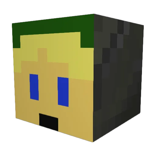 Cottonhill1987 Minecraft avatar head, 3D render