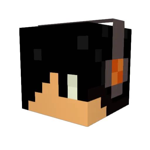 Cottonier Minecraft avatar head, 3D render