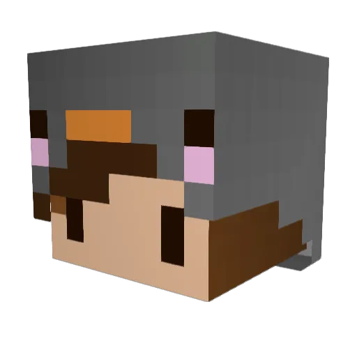 Cottonmouth Minecraft avatar head, 3D render