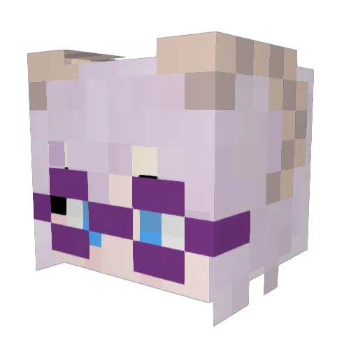 CottontailRails Minecraft avatar head, 3D render