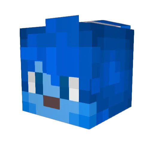 Cottonwell Minecraft avatar head, 3D render
