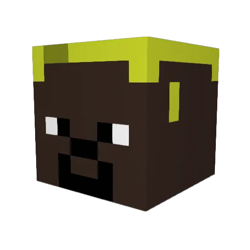 CouDis Minecraft avatar head, 3D render