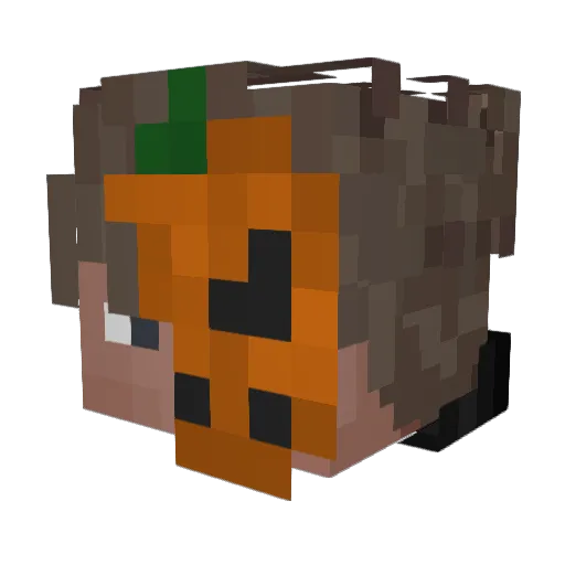 Couatl Minecraft avatar head, 3D render