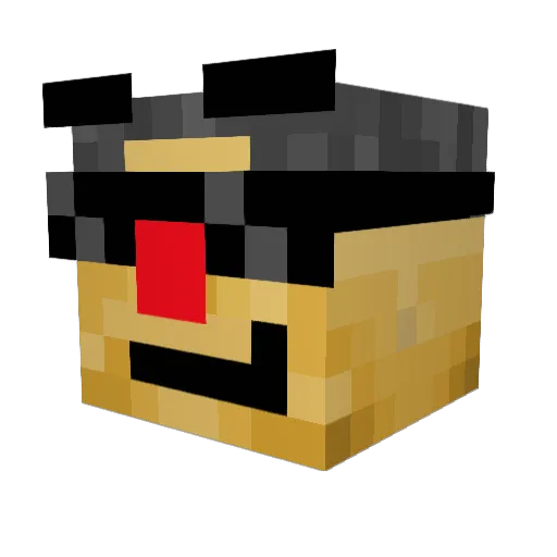CouchPotatoM Minecraft avatar head, 3D render
