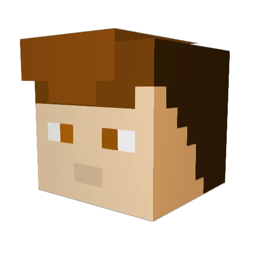 CouchWatermelon Minecraft avatar head, 3D render