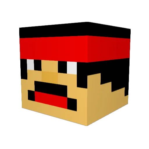 CoucouCestDerick Minecraft avatar head, 3D render