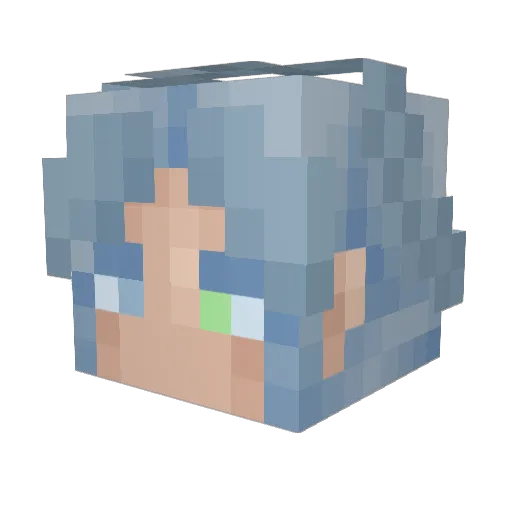 CouffeeCake Minecraft avatar head, 3D render