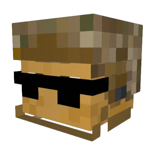 Cougar1234 Minecraft avatar head, 3D render