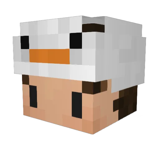 Cougaria Minecraft avatar head, 3D render