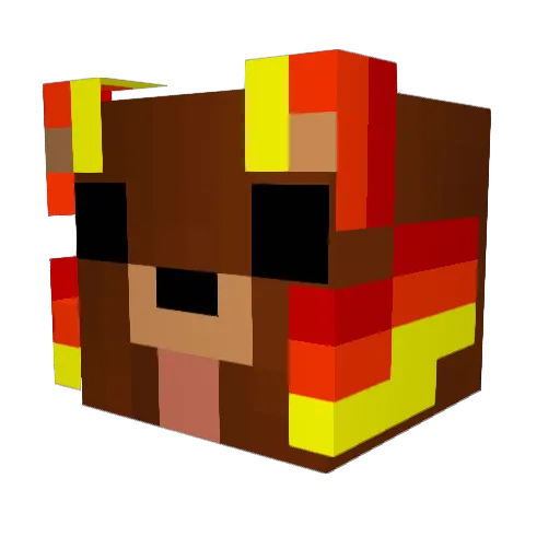 Cougfan12 Minecraft avatar head, 3D render