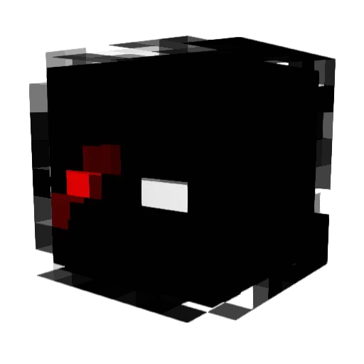 Coughistic Minecraft avatar head, 3D render