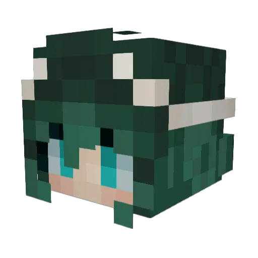 Cougray Minecraft avatar head, 3D render