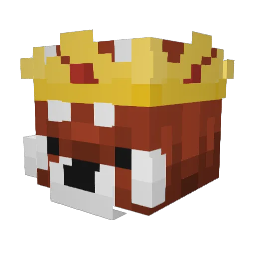 Cougrexs Minecraft avatar head, 3D render
