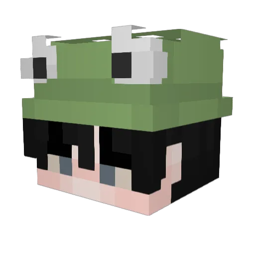 Coukame Minecraft avatar head, 3D render