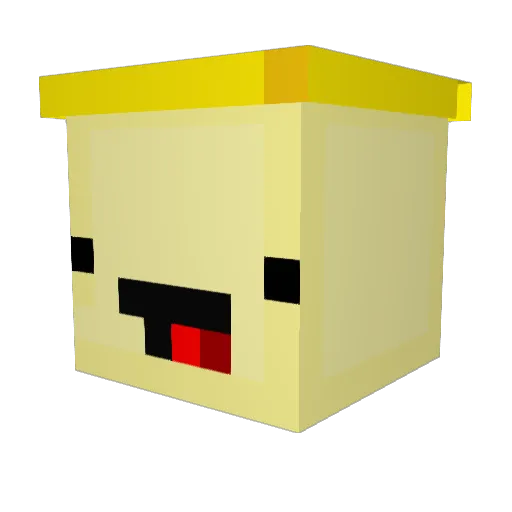 CountBanana Minecraft avatar head, 3D render