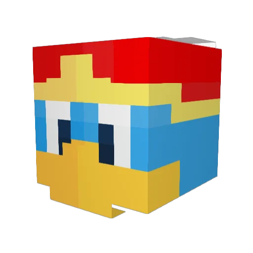 CountChomps Minecraft avatar head, 3D render
