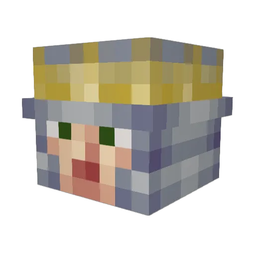 CountGecko Minecraft avatar head, 3D render