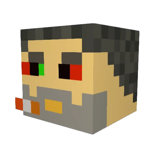 CountSticky Minecraft avatar head, 3D render