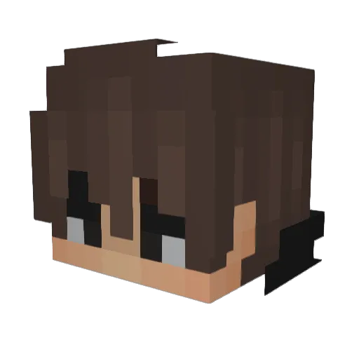 Countdxwn_ Minecraft avatar head, 3D render