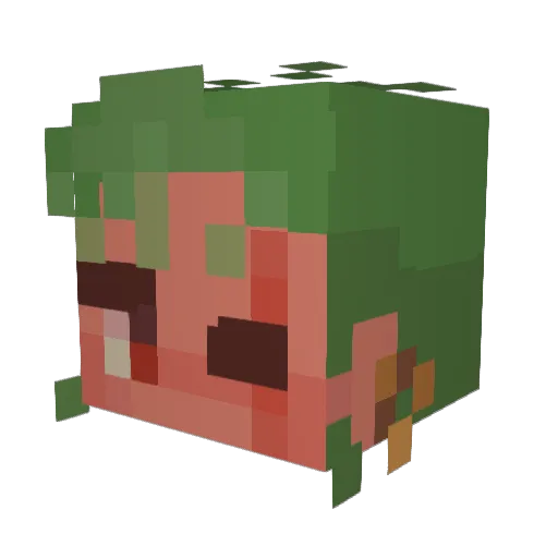 CounterStroke Minecraft avatar head, 3D render