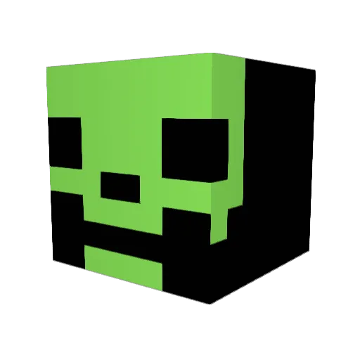 CountingBoobies Minecraft avatar head, 3D render